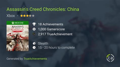 assassin's creed chronicles: china achievements